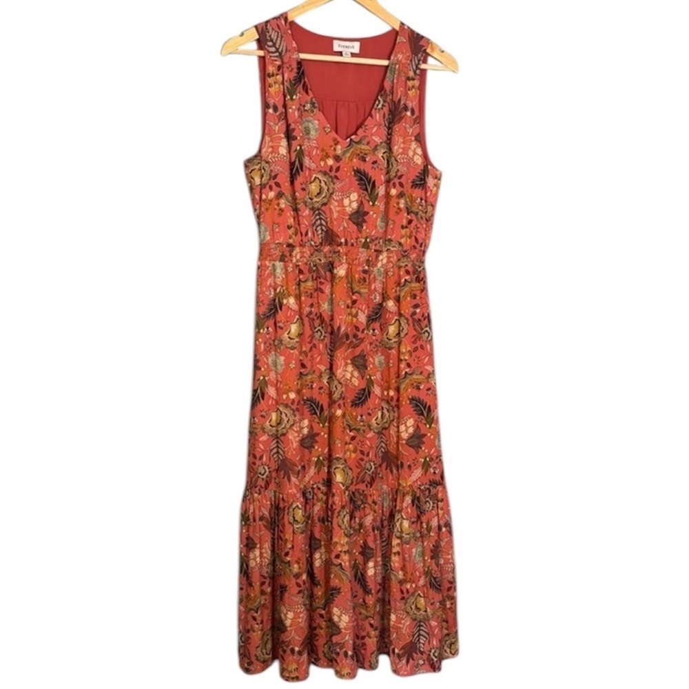 Evereve Coral Floral Maxi Dress